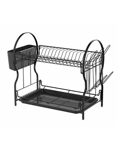 Сушилка для посуды 2 уровня, металл и пластик 53,3х24,9х37,7 см Zalger