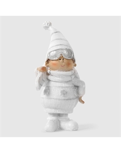 Фигурка девочка-мальчик с лыжами 6x12,5x6 см Dekor pap