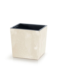 Кашпо Urbi square low кремовое 29х29х29 см Prosperplast