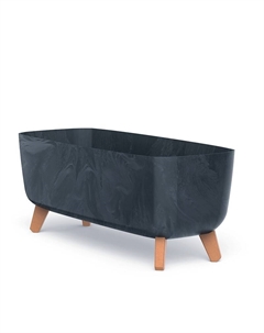 Кашпо на ножках Gracia case beton антрацитовое 58х24х23 см Prosperplast