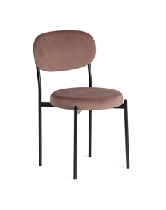 Стул коричневый с черным ткань, металл 47х54х82 см Tc