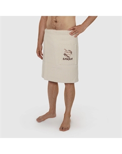 Килт мужской вафельный Sauna brown 55х160 см Asil