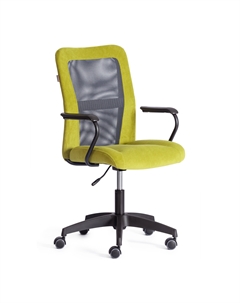 Кресло Staff флок и ткань, оливково-серое 45х49х101 см Tc