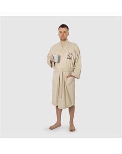 Халат мужской махровый Sauna Kimono brown XXL Asil