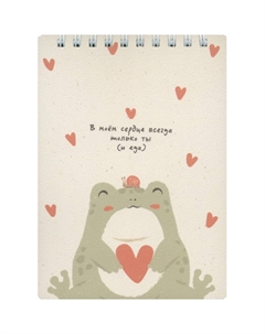 Блокнот Forest Лягушка 100 листов, клетка 102х142 мм Be smart