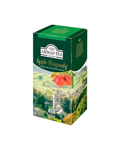 Чай Apple Rhapsody с яблоком и мятой черный 25 пакетиков Ahmad tea