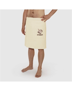 Килт мужской вафельный sauna beige 55х160 см Asil