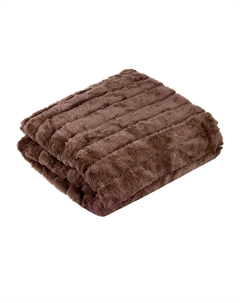 Плед 160х220 меховой анабель шоколад Sofi de marko