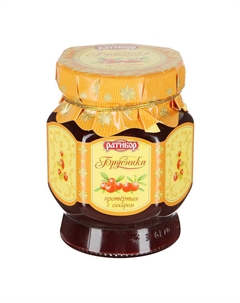 Брусника протертая с сахаром 365 г Ратибор