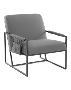 Кресло Charli LUX/Чарли Люкс экокожа, Sharp Графит, 70х80х82 см Tc