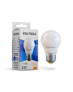 Лампочка Globe Е27 7W 2800К Voltega