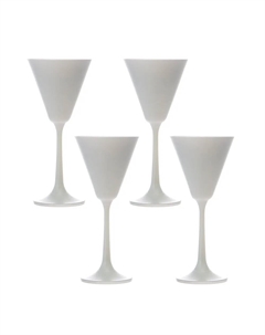 Набор бокалов Пралине для мартини белый 90 мл 4 шт Crystalex