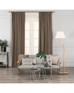 Комплект штор Daily by T Вилен коричневый 200х270 см 2 предмета Daily by togas