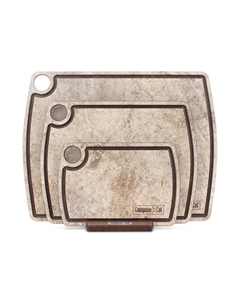 Набор разделочный досок композитный на подставке травертин капучино 3 предмета Composeeat