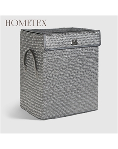 Корзина для белья графитовая с крышкой 43х34х50 см Hometex
