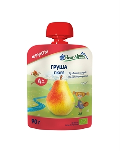 Пюре детское ГРУША, с 4 месяцев, 90 г Fleur alpine