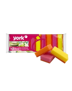 Губки для посуды Джамбо 10 штук York