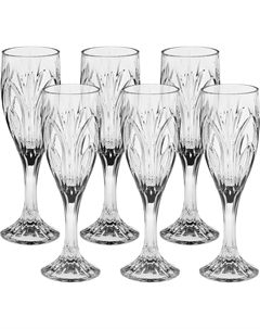 Набор рюмок для шампанского Elise 180 мл 6 шт Crystal bohemia