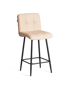 Полубарный стул Medeo/Медео экокожа, бежевый, 42х56х102 см Tc
