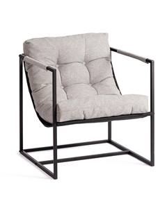 Кресло Charli/Чарли рогожка, серо-бежевый, 3M 16/2, 70х70х84 см Tc