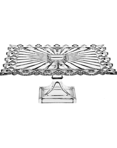 Тарелка для торта Pierced на ножке 32 см Crystal bohemia