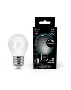 Лампа milky филаментная диммируемая E27 9Вт 610lm 4100K Gauss