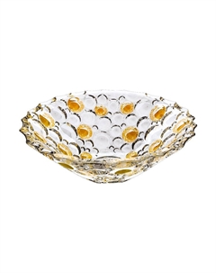 Салатник Lisboa декор золотые круги 30 см Bohemia jihlava