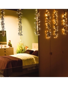 Гирлянда новогодняя занавес 480 minileds теплый белый 600х80 см со стартовым шнуром Lotti