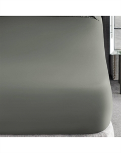 Простыня на резинке Кингстон темно-серая 160х200+30 см Togas