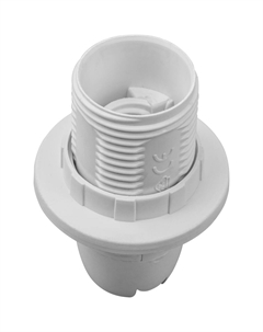 Патрон е14 пластик белый люстровый с кольцом Navigator