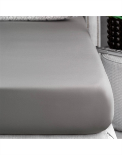 Простыня на резинке Бейкер серая 200х200+35 см Togas