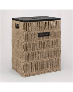 Корзина с деревянной крышкой 36х26х49,5 см Hometex