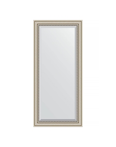 Зеркало с фацетом в багетной раме серебряный акведук 93 мм 77х167 см Evoform