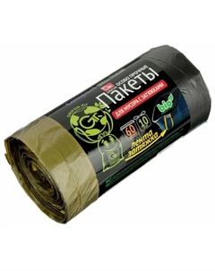 Пакеты для мусора с завязками 60 л. 10 шт Grifon