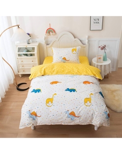 Постельный комплект дино желтый подростковый Sofi de marko