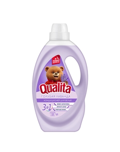 Кондиционер для белья Lavender с экстрактом хлопка для всех типов белья, бутылка, 1 л Qualita