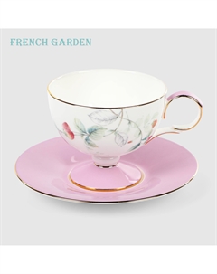 Пара чайная Шиповник чашка 220 мл, блюдце 15 см French garden