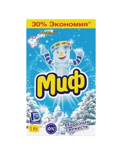 Стиральный порошок Аквапудра Морозная свежесть 1 кг Миф