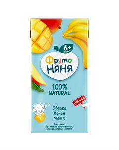 Сок яблоко, банан, манго 200 мл Фрутоняня