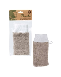 Мочалка "Рукавица", лён, 23х11 см Banika