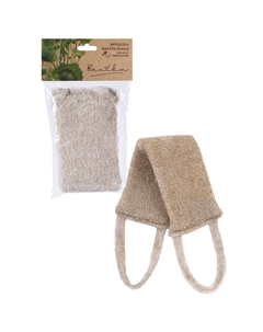 Мочалка "Длинная", лён, поролон, 35х9 см Banika