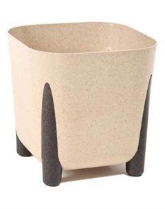 Кашпо на ножках квадратное Frida 26x26.h23 песочный Lamela