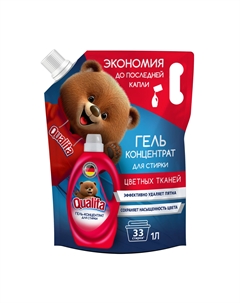 Гель для стирки для цветного белья запасной блок 1 л Qualita