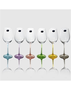 Набор бокалов для вина Виола 250 мл 6 шт Bohemia crystall