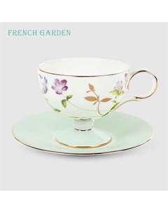 Пара чайная Клематис чашка 220 мл, блюдце 15 см French garden