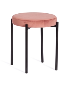 Табурет ТС Revo коралловый с черными ножками 44х44х47 см Tc