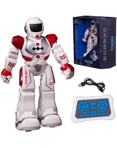 Робот на радиоуправлении Свет/Звук/Движение с русским озвучанием (ZY818334/бело-красный) Junfa