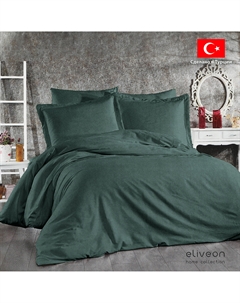 Комплект постельного белья Евро хлопок оливковый Eliveon