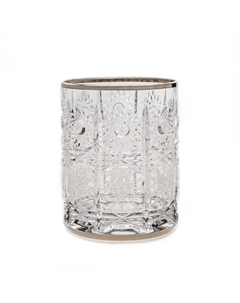 Набор стаканов для виски 500PK платина, шлифовка 360 мл 6 шт Bohemia jihlava