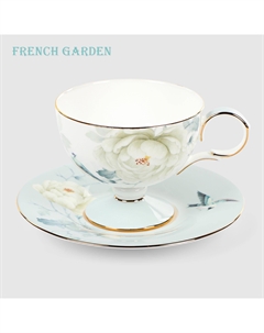 Пара чайная Белая роза чашка 220 мл, блюдце 15 см French garden